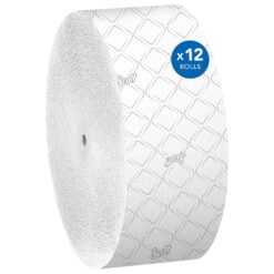 Scott Jumbo Roll JR. Coreless Toilet Paper (07006), 2-PLY, White, 12 Rolls/Case, 1,150' / Roll