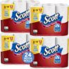 Scott Paper Towels Choose-A-Sheet, 4 Packs of 6 Mega Plus Rolls (24 Mega Rolls), White
