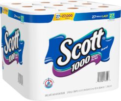 Scott Toilet Paper/Bath Bathroom Tissue, 12.3" x 13.9" x 13.9", White 27 per Carton