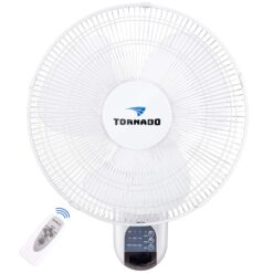 Tornado 16 Inch Oscillating Wall Mount Fan Remote Control Included 3 Speed 2650 CFM 6 FT Cord UL Safety Listed