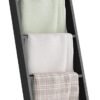 VASAGLE Blanket Ladder Decorative Farmhouse for The Living Room, 5-Tier Ladder Shelf, Ladder Rack for Storage and Decor, Ebony Black ULLS018B56