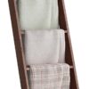 VASAGLE Blanket Ladder Decorative Farmhouse for The Living Room, 5-Tier Ladder Shelf, Ladder Rack for Storage and Decor, Maroon Brown ULLS018T51