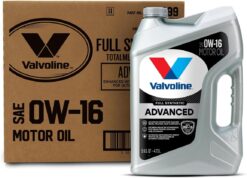 Valvoline Advanced Full Synthetic SAE 0W-16 Motor Oil 5 QT, Case of 3