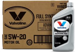 Valvoline Advanced Full Synthetic SAE 5W-20 Motor Oil 1 QT, Case of 6