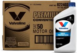 Valvoline Daily Protection SAE 50 Conventional Motor Oil 1 QT, Case of 6 (Packaging May Vary)