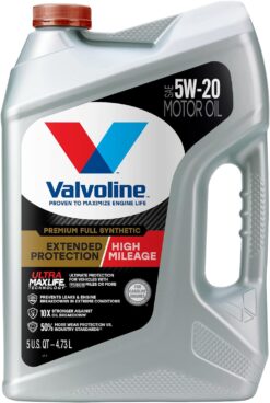 Valvoline Extended Protection High Mileage with Ultra MaxLife Technology 5W-20 Full Synthetic Motor Oil 5 QT