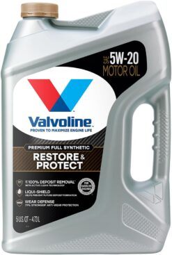 Valvoline Restore & Protect Full Synthetic 5W-20 Motor Oil 5 QT, Case of 3