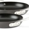All-Clad HA1 Hard Anodized Nonstick Fry Pan Set 2 Piece, 10, 12 Inch Induction Oven Broiler Safe 500F, Lid Safe 350F Pots and Pans, Cookware Black