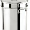 All-Clad Specialty Stainless Steel Stockpot, Multi-Pot with Strainer 3 Piece, 12 Quart Induction Oven Broiler Safe 500F Strainer, Pasta Strainer with Handle, Pots and Pans Silver