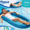 Aqua Comfort Pool Float Lounge – Inflatable Pool Floats for Adults with Headrest & Footrest – Comfort Luxury Lounge Bubble Waves