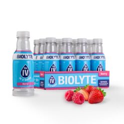 BIOLYTE Electrolyte Drink - IV in a Bottle Electrolyte Drink for Rapid Hydration - Berry, 12-Pack