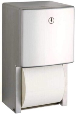 BOBRICK 4288 ConturaSeries Stainless Steel Surface-Mounted Multi-Roll Toilet Tissue Dispenser, Satin Finish, 5-15/16