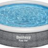 Bestway Fast Set 12’ x 30” Inflatable Round Soft Sided Above Ground Pool Set