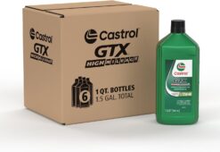 Castrol EDGE High Mileage 10W-40 Advanced Full Synthetic Motor Oil, 1 Quart, Pack of 6