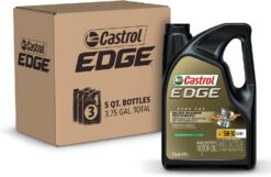 Castrol Edge High Mileage 5W-30 Advanced Full Synthetic Motor Oil, 5 Quarts, Pack of 3
