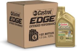 Castrol Edge Extended Performance 5W-20 Advanced Full Synthetic Motor Oil, 1 Quart, Pack of 6