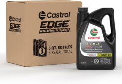 Castrol Edge High Mileage 10W-30 Advanced Full Synthetic Motor Oil, 5 Quart, Pack of 3