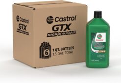 Castrol Edge High Mileage 20W-50 Advanced Full Synthetic Motor Oil, 1 Quart, Pack of 6