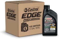 Castrol Edge High Mileage 5W-30 Advanced Full Synthetic Motor Oil, 1 Quart, Pack of 6