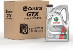 Castrol GTX Full Synthetic 0W-20 Motor Oil, 5 Quarts, Pack of 3