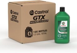 Castrol GTX High Mileage 5W-20 Synthetic Blend Motor Oil, 1 Quart, Pack of 6