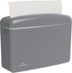Countertop Multifold Hand Paper Towel Dispenser by Oasis Creations, Single Sheet Dispensing – Glossy Gray