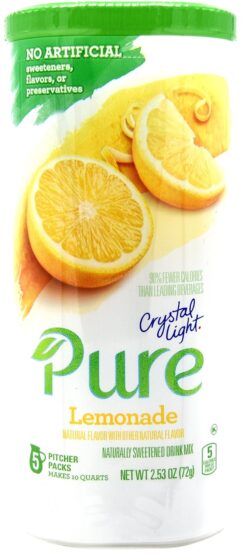Crystal Light Pure Lemonade Drink Mix, 10-Quart Canister (6 Canister Pack)