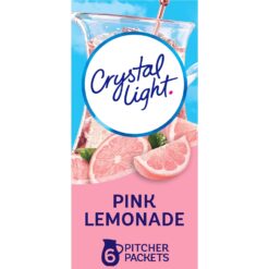 Crystal Light Sugar-Free Pink Lemonade Naturally Flavored Powdered Drink Mix 72 Count Pitcher Packets(Packaging may vary)