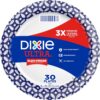 Dixie Ultra Disposable Paper Plates, 8 ½ inch, Lunch or Light Dinner Size Printed Disposable Plates, 300 count (10 Packs of 30 Plates), Packaging and Design May Vary