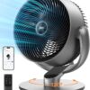 Dreo 16 Inch 25dB Quiet Smart Fans for Bedroom, DC Room Fan with Remote, 120°+120° Oscillating Fan, 6 Modes, 9 Speeds, 12H Timer,Works Alexa/Google/WiFi/Voice Control, Silver, Oversize (DR-HAF004S)