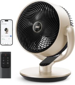 Dreo Smart Fans for Home Bedroom, 16 Inch, Air Circulator Fan with Remote/WiFi/Voice Control, 25dB Quiet DC Room Fan, 120°+90° Oscillating Fan, 6 Modes, 9 Speeds, 12H Timer, Works with Alexa/Google