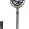 Dreo Standing Fan, 120°+120°Omni-directional Oscillating Fan For Bedroom, 80 ft Circulator With Remote, DC Motor Quiet Pedestal Fans, Adjustable Height, 8 Speeds, 3 Modes, 8H Timer, Home, PolyFan 502