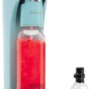 Drinkmate OmniFizz Sparkling Water and Soda Maker, Carbonates Any Drink, with 3oz CO2 Test Cylinder (Arctic Blue)