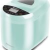 Elite Gourmet EBM8103M Programmable Bread Maker Machine 3 Loaf Sizes, 19 Menu Functions Gluten Free White Wheat Rye French and more, 2 Lbs, Mint