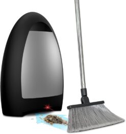 EyeVac Home Touchless Vacuum Automatic Dustpan - Great for Sweeping Pet Hair Food Dirt Kitchen - Fast & Powerful, Corded Canister Vacuum, Bagless, Automatic Sensors, 1000 Watt (Matte Black)