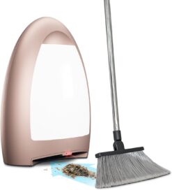 EyeVac Home Touchless Vacuum Automatic Dustpan - Great for Sweeping Pet Hair Food Dirt Kitchen - Ultra Fast & Powerful, Corded Canister Vacuum, Bagless, Automatic Sensors, 1000 Watt (Rose Gold)