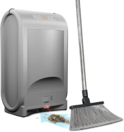 EyeVac Pro Touchless Vacuum Automatic Dustpan - Ultra Fast & Powerful - Great for Sweeping Salon Pet Hair Food Dirt Kitchen, Corded Canister Vacuum, Bagless, Automatic Sensors, 1400 Watt (Silver)