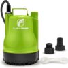 FLUENTPOWER 1/4HP Utility Pump 1900GPH Portable Submersible Sump Pump, with 16.4 Ft Cord for Draining Water from Pool Pond Garden Hot Tub Basement Tankless Heater Liquids