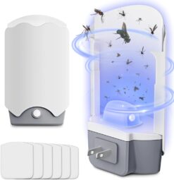 Flying Insect Trap,2 Packs Fly Traps Indoor for Home Indoor Plug-in Fly Trap Captures Houseflies, Fruit Flies,Moths,Gnats