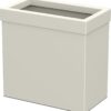 Gatco 1939, Modern Rectangle Waste Basket, Matte Pearl