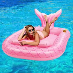 HeySplash Inflatable Pool Lounger Float, Personal Sun Lake Raft for Adults, Ride-ons Pool Floats Boat, Floating Swimming Sunbathing Bed for Family Outdoor, Garden, Backyard Summer Water Party