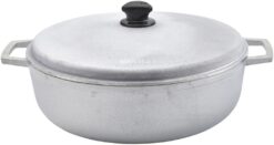 IMUSA GAU-80508 Jumbo Traditional Natural Caldero for Cooking and Serving, 18 Quart, Silver