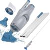 KOKIDO 2024 Rechargeable Handheld Pool Vacuum Set with Adjustable Pole and 2 Interchangeable Brush Heads, for Above Ground Pool, Hot Tub, Spa and Small Pools to 20ft, Cordless, Spot Clean XTROVAC 110