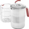 Kuhn Rikon 4th Burner Pot with Glass Lid and Steam basket 12 cup