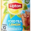 Lipton Lemon Iced Tea Mix, Sweetened, Makes 10 Quarts (Pack of 6)