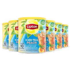 Lipton Peach Iced Tea Mix, Sweetened, Makes 10 Quarts (Pack of 6)