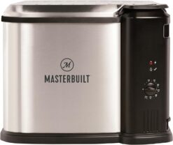 Masterbuilt® 3-in-1 10 Liter XL Electric Fryer, Boiler and Steamer Combination with Drain Basket and Breakaway Safety Cord in Stainless Steel, Model MB20012420