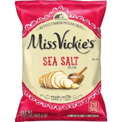 Miss Vickie's Kettle Cooked Potato Chips, Sea Salt, 1.375 Ounce (Pack of 64)