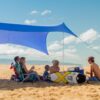 Neso Tents Grande Beach Tent, 7ft Tall, 9 x 9ft, Reinforced Corners and Cooler Pocket, Periwinkle Blue