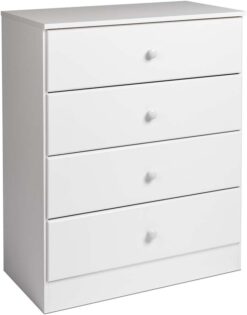 Prepac Astrid Simplistic 4-Drawer Dresser for Bedroom, Functional Bedroom Dresser Chest of Drawers 16
